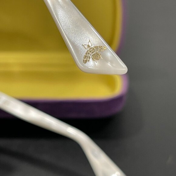 Gucci White Marble Effect Acetate Gradient Sunglasses (166848) - Picture 2 of 4